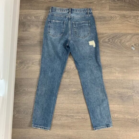 Superdown Revolve Angie Girlfriend Jeans Straight Leg Wash Blue High rise 25 - Picture 15 of 15